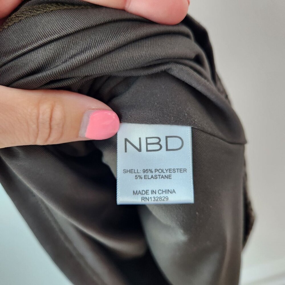 NBD Revolve Green Crushed Velvet Mini Dress Shift Cocktail Women's S - Picture 7 of 8
